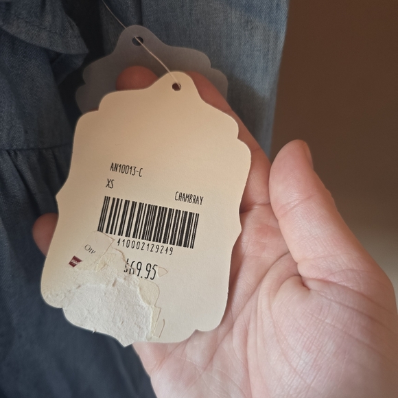 Altar'd State Chambray Blouse NWT Size XS - Picture 6 of 6